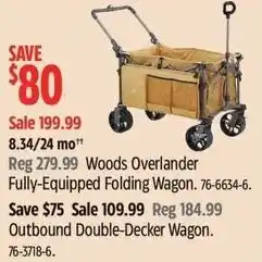 Canadian Tire Woods overlander fully equipped folding wagon offer