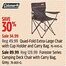 Canadian Tire Quad fold extra large chair with cup holder and carry bag offer