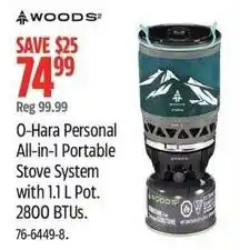 Canadian Tire Woods O-Hara Personal All-in-1 Port with 1.1 L Pot. 2800 BTUs offer