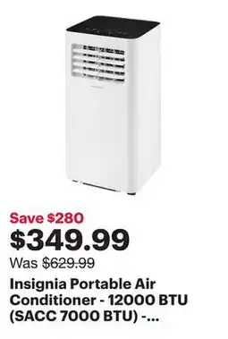 Best Buy Insignia Portable Air Conditioner - 12000 BTU (SACC 7000 BTU) - White/Black - Only at Best Buy offer