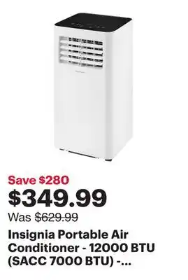 Best Buy Insignia Portable Air Conditioner - 12000 BTU (SACC 7000 BTU) - White/Black - Only at Best Buy offer
