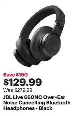 Best Buy JBL Live 660NC Over-Ear Noise Cancelling Bluetooth Headphones - Black offer