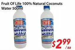 Bestco Food Mart Fruit Of Life 100% Natural Coconuts Water offer