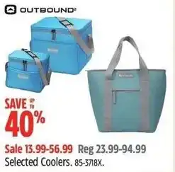 Canadian Tire Outbound selected coolers offer