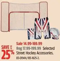 Canadian Tire Selected street hockey accessories offer
