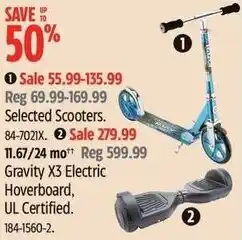 Canadian Tire Gravity X3 Electric Hoverboard, UL Certified offer