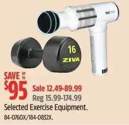 Canadian Tire Selected exercise equipment offer