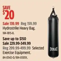 Canadian Tire Hydrostrike heavy bag offer