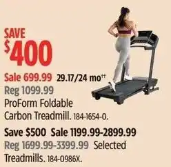 Canadian Tire ProForm Foldable Carbon Treadmill offer