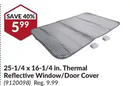 Princess Auto 25-1/4 x 16-1/4 in. Thermal Reflective Window/Door Cover offer