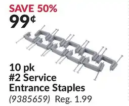 Princess Auto 10 pk #2 Service Entrance Staples offer