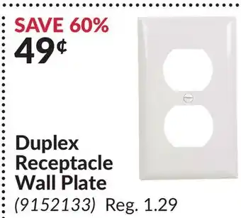 Princess Auto Duplex Receptacle Wall Plate offer
