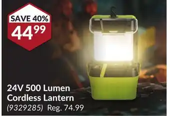 Princess Auto 24V 500 Lumen Cordless Lantern offer