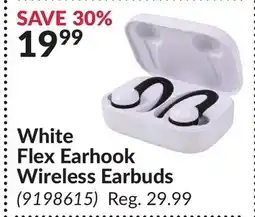 Princess Auto White Flex Earhook Wireless Earbuds offer