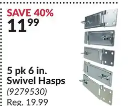 Princess Auto 5 pk 6 in. Swivel Hasps offer