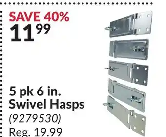 Princess Auto 5 pk 6 in. Swivel Hasps offer