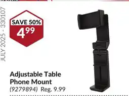 Princess Auto Adjustable Table Phone Mount offer