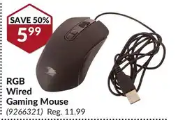 Princess Auto RGB Wired Gaming Mouse offer