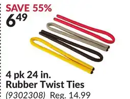 Princess Auto 4 pk 24 in. Rubber Twist Ties offer