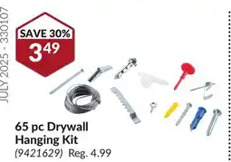 Princess Auto 65 pc Drywall Hanging Kit offer