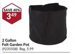 Princess Auto 2 Gallon Felt Garden Pot offer