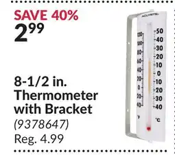 Princess Auto 8-1/2 in. Thermometer with Bracket offer