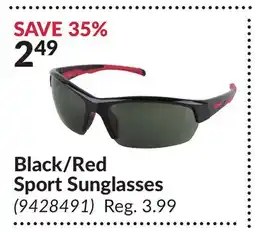Princess Auto Black/Red Sport Sunglasses offer