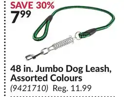 Princess Auto 48 in. Jumbo Dog Leash, Assorted Colours offer