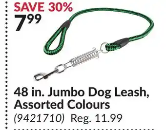 Princess Auto 48 in. Jumbo Dog Leash, Assorted Colours offer