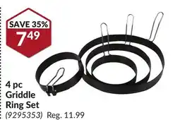 Princess Auto 4 pc Griddle Ring Set offer