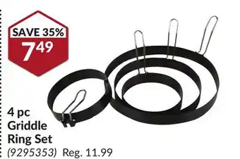 Princess Auto 4 pc Griddle Ring Set offer