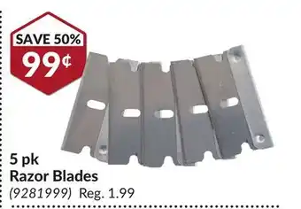 Princess Auto 5 pk Razor Blades offer