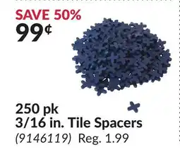 Princess Auto 250 pk 3/16 in. Tile Spacers offer