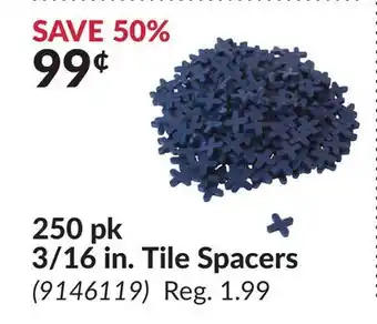 Princess Auto 250 pk 3/16 in. Tile Spacers offer