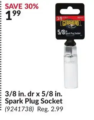 Princess Auto 3/8 in. dr x 5/8 in. Spark Plug Socket offer