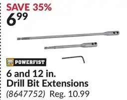 Princess Auto 6 and 12 in. Drill Bit Extensions offer