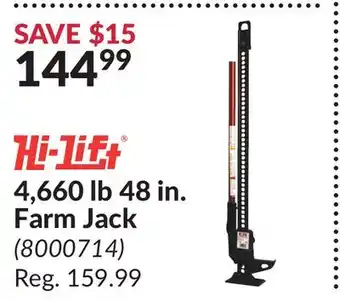 Princess Auto 48 in. Farm Jack offer