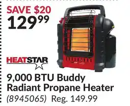 Princess Auto 9,000 BTU Buddy Radiant Propane Heater offer