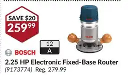 Princess Auto 2.25 HP Electronic Fixed-Base Router offer