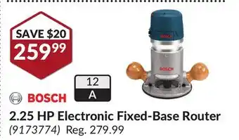 Princess Auto 2.25 HP Electronic Fixed-Base Router offer