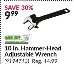 Princess Auto 10 in. Hammer-Head Adjustable Wrench offer