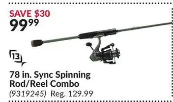 Princess Auto 78 in. Sync Spinning Rod/Reel Combo offer