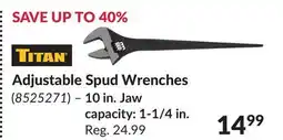 Princess Auto Adjustable Spud Wrenches offer