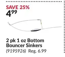 Princess Auto 2 pk 1 oz Bottom Bouncer Sinkers offer