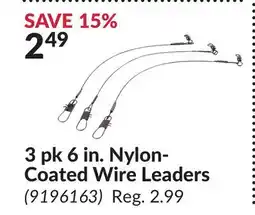 Princess Auto 3 pk 6 in. Nylon-Coated Wire Leaders offer