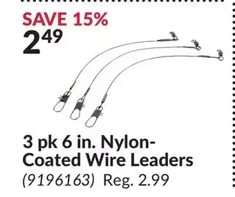 Princess Auto 3 pk 6 in. Nylon-Coated Wire Leaders offer