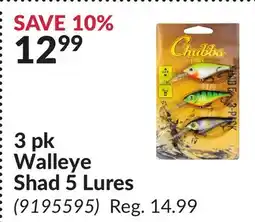 Princess Auto 3 pk Walleye Shad 5 Lures offer