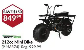 Princess Auto 212cc Mini Bike offer