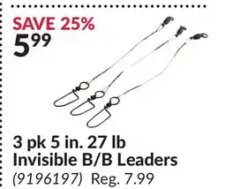 Princess Auto 3 pk 5 in. 27 lb Invisible B/B Leaders offer