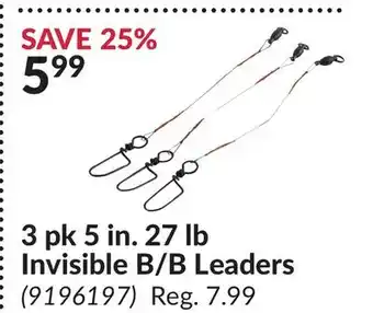 Princess Auto 3 pk 5 in. 27 lb Invisible B/B Leaders offer